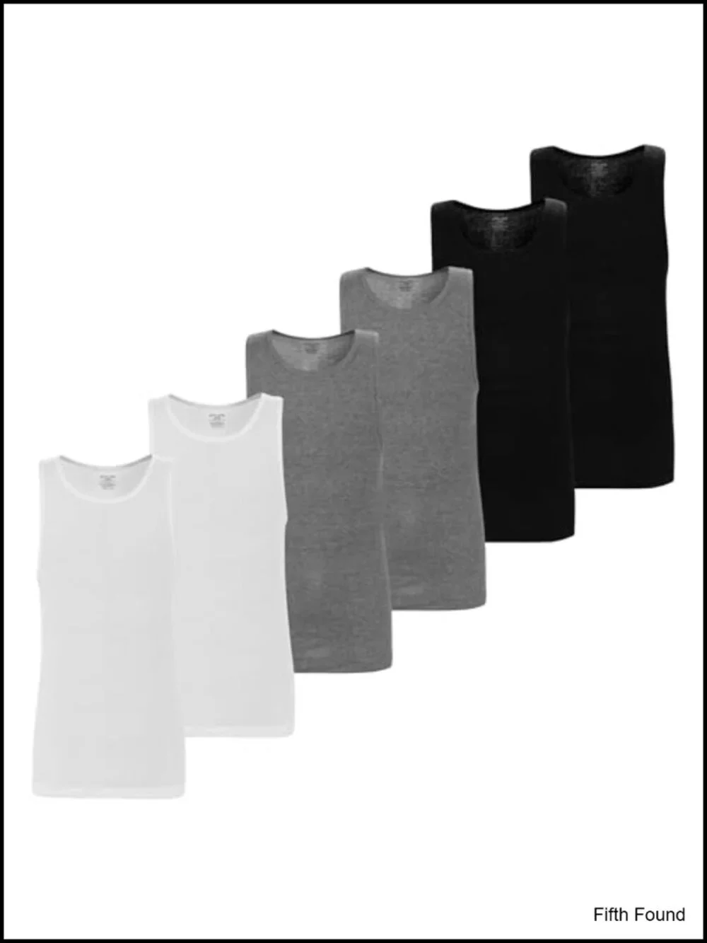 Men's Athletic Fit Cotton Tank Tops 6 Pack Sleeveless Undershirts